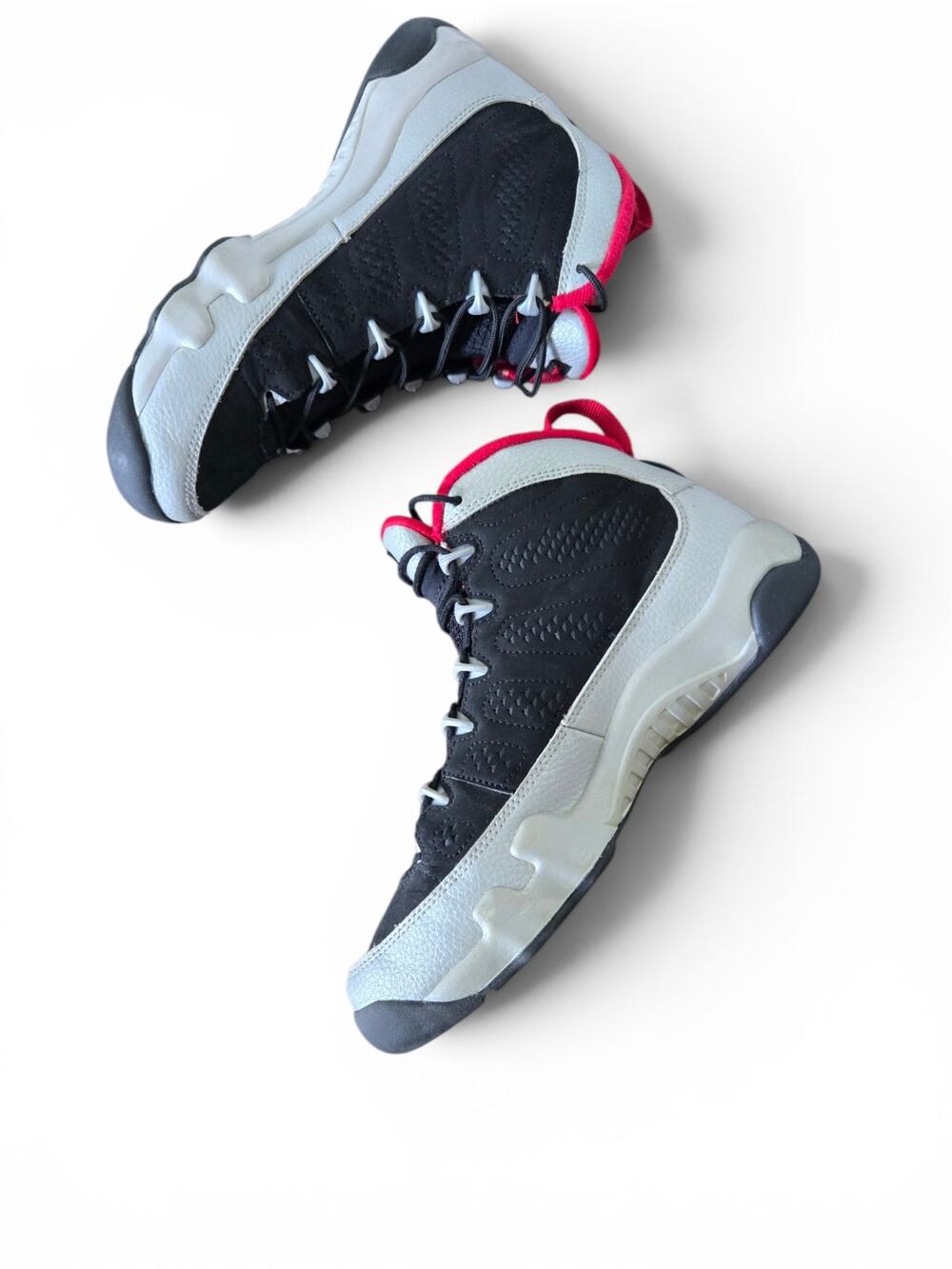 Nike Air Jordan 9 Retro "Johnny Kilroy" GS Black/Cement Grey/Red Size 6Y